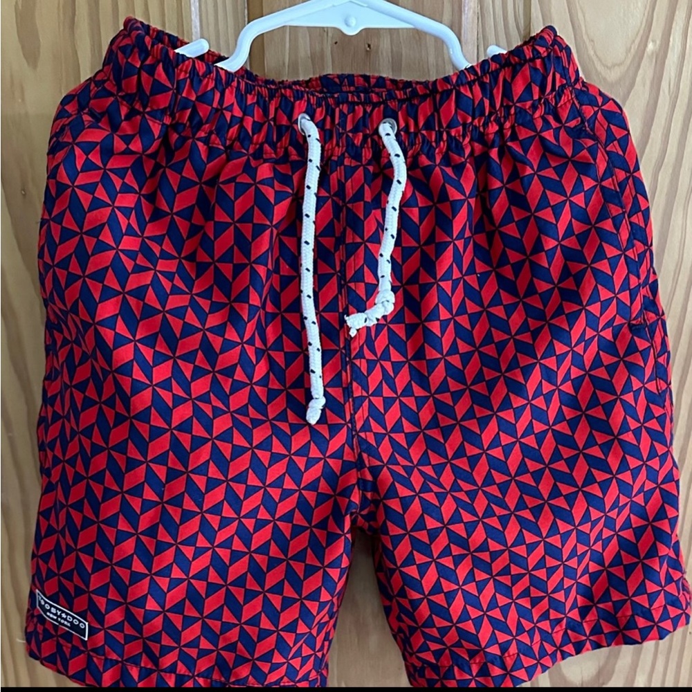 ToobyDoo Boys 5-6Y Red Swim Trunks